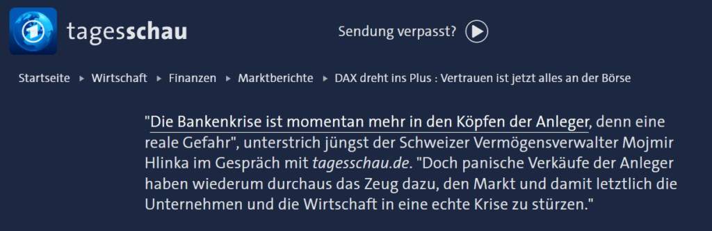 Vertrauen ist jetzt alles an der Börse - ARD